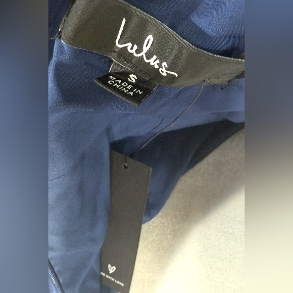 Lulus Navy Blue Maxi Cocktail Dress Size Small - Picture 10 of 10